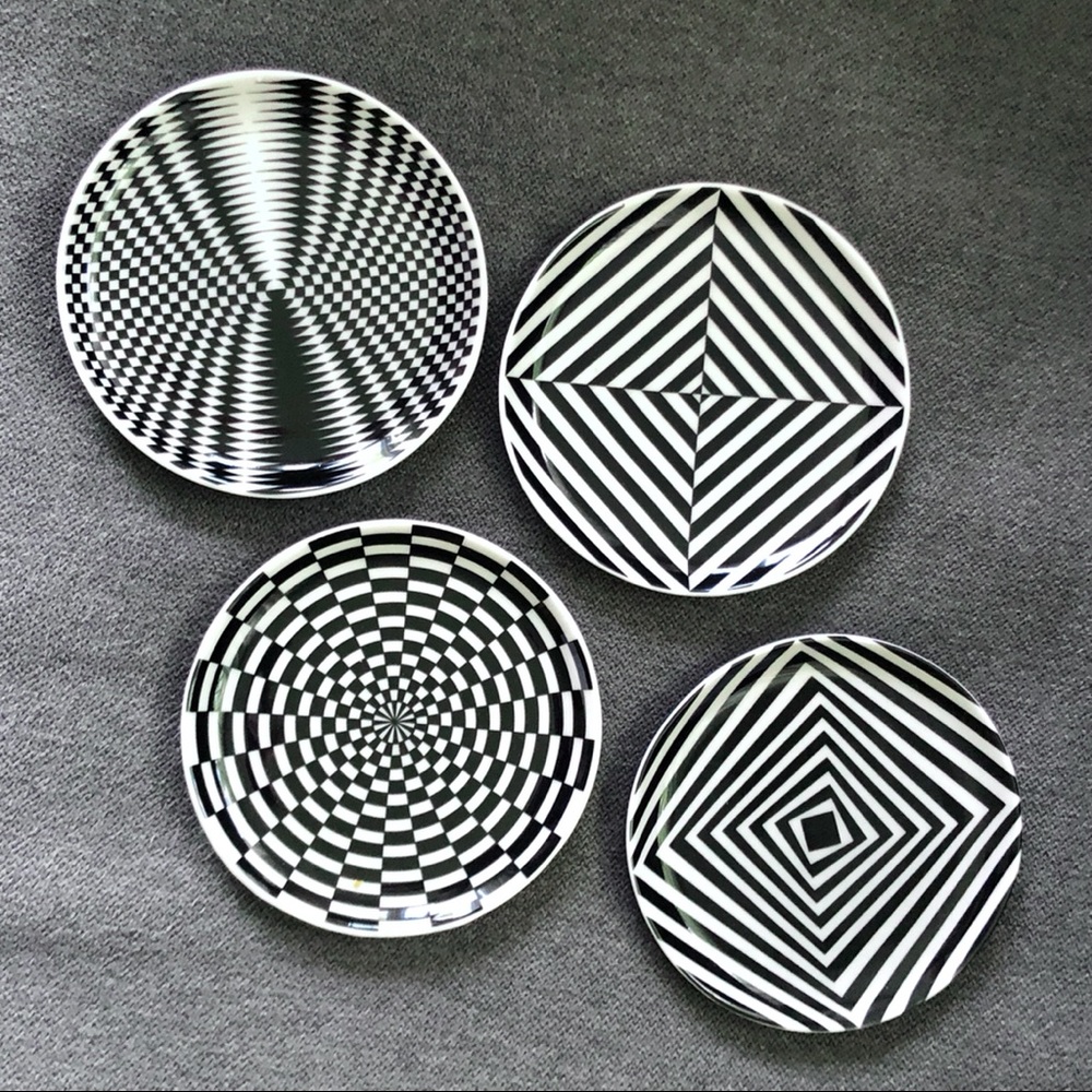 Jonathan Adler Op Art Porcelain Coasters